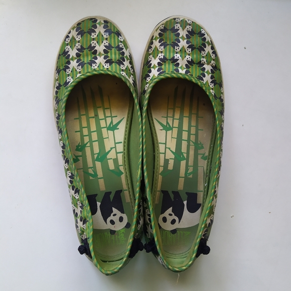 Keds Shoes - Green Eleanor Panda Keds Ballet Flats Rare